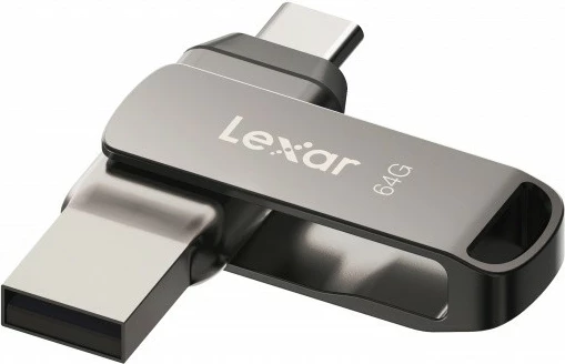 Pendrive Lexar Dual Drive D400, 64GB, USB-C/A 3.1, Gri