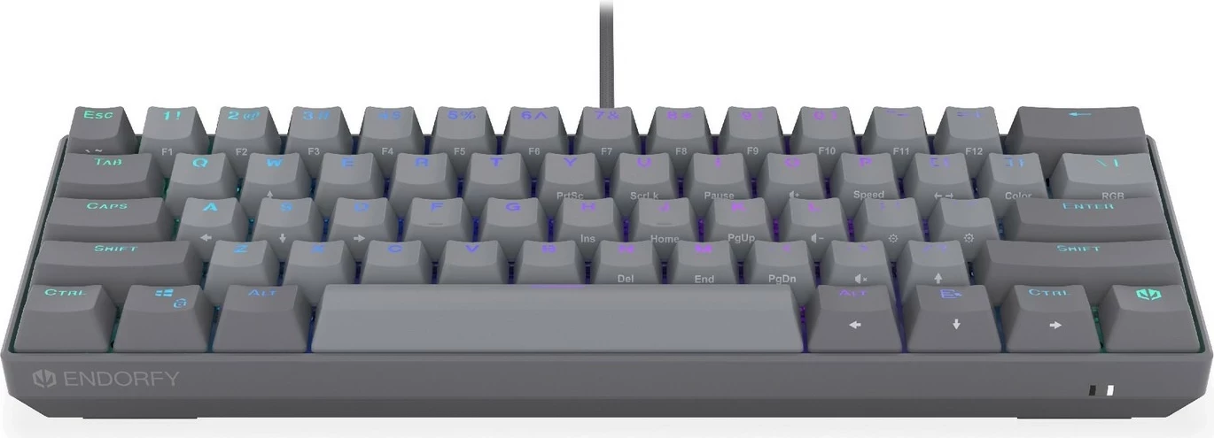 Tastierë mekanike Endorfy Thock V2 Compact, 60%, RGB, gri