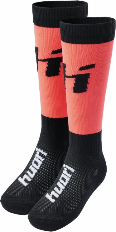 Çorape futbolli për fëmijë Huari, të zeza e të kuqe