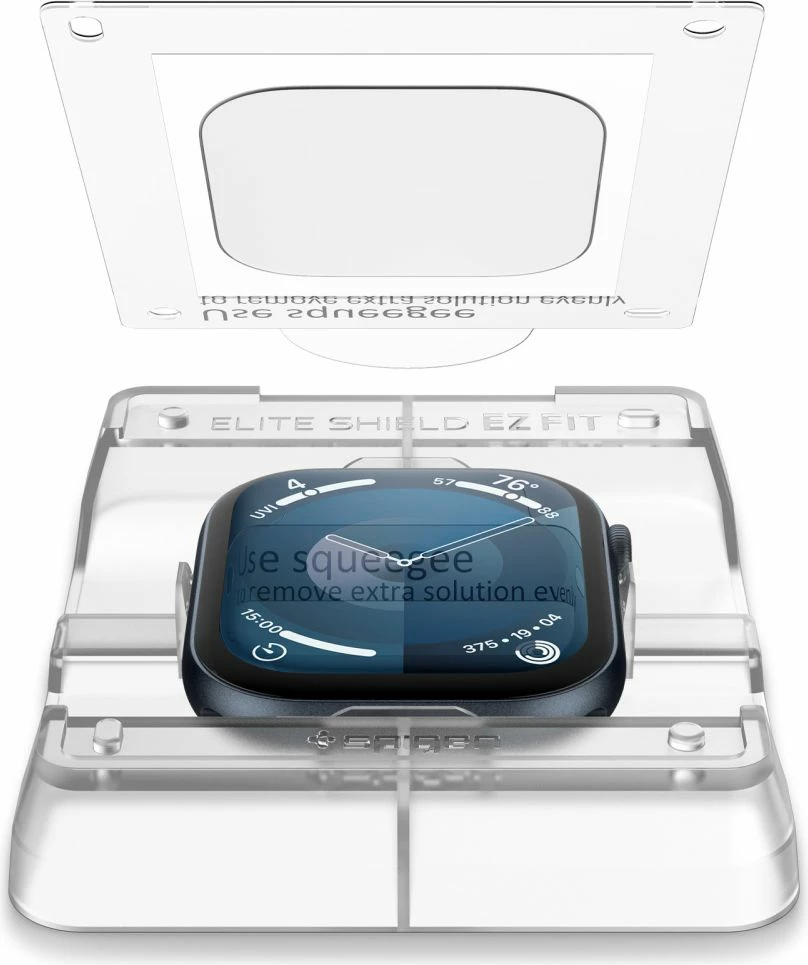 Mbrojtëse ekrani për smartwatch Spigen Elite Shield EZ FIT Hybrid Glass, për Apple Watch 10 46mm, Transparent, 2-pack