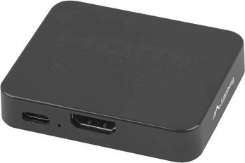Ndarës video HDMI Lanberg SPV-HDMI-1002 1x HDMI in, 2x HDMI out, 4K 30Hz, furnizim USB-C, i zi
