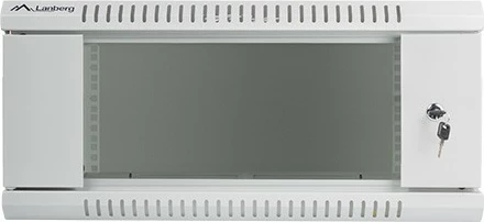 Kasë muri Lanberg WF01-6404-10S, 19", 4U, xham, gri