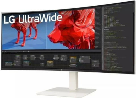 Monitor LG 38WR85QC-W UltraWide 37" i bardhë