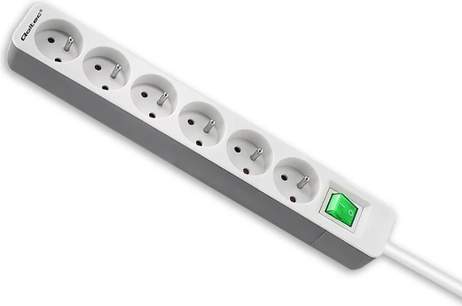 Kasë Qoltec 50292 me 6 dalje, 1.8m, Bardhë-Gri