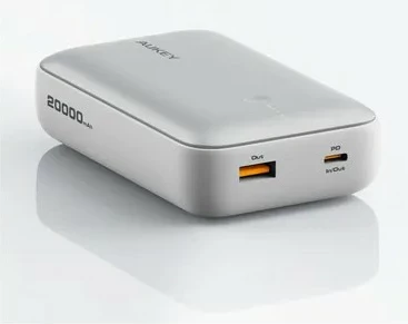 Power bank AUKEY PB-Y57 Spark Mini 20000mAh, 22.5W, 2xUSB, i bardhë