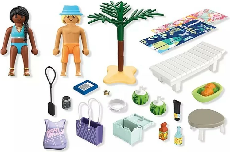 Set lodrash Playmobil My Life 71908 me figura dhe aksesorë plazhi, plastikë