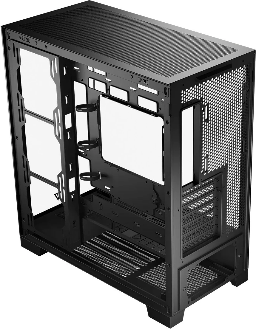 Kasë MODECOM Volcano Space MIDI, ATX/ITX/micro ATX, ARGB, xham i temperuar, e zezë