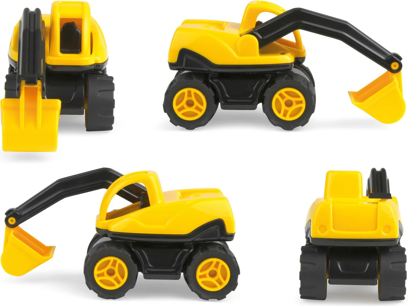 Ekskavator lodër Lena Workies, plastikë ABS, për djem, e verdhë/e zezë