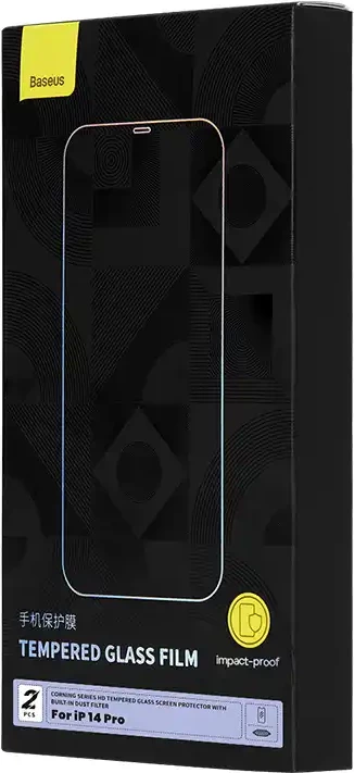 Xham i fortë Baseus Corning për iPhone 14 Pro, me filtër pluhuri