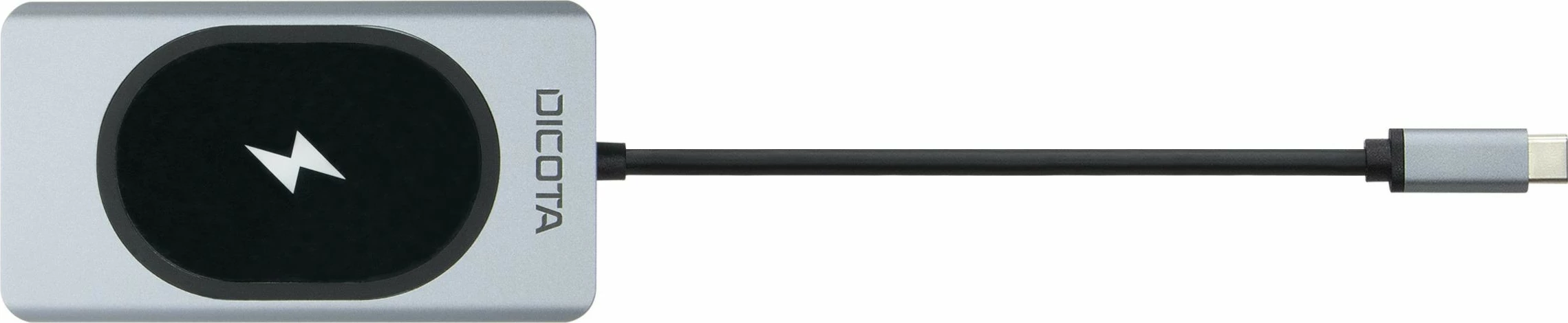 Docking station DICOTA D32059, USB-C, HDMI, RJ-45, USB 4 Type-A, VGA, SD/MicroSD, 100W, zi/argjendt