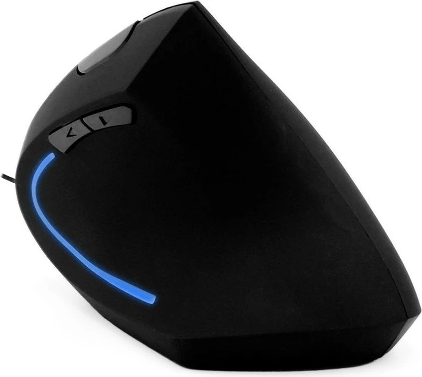 Maus vertikal Media-Tech Vertic MT1122, me ndriçim shumëngjyrësh, me kabllo, i zi