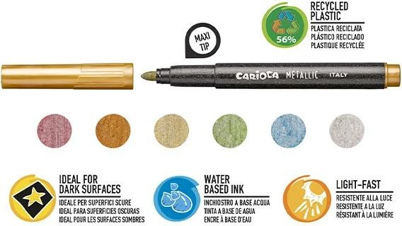 Markerë Carioca Metallic Maximarkers 8 Ngjyra