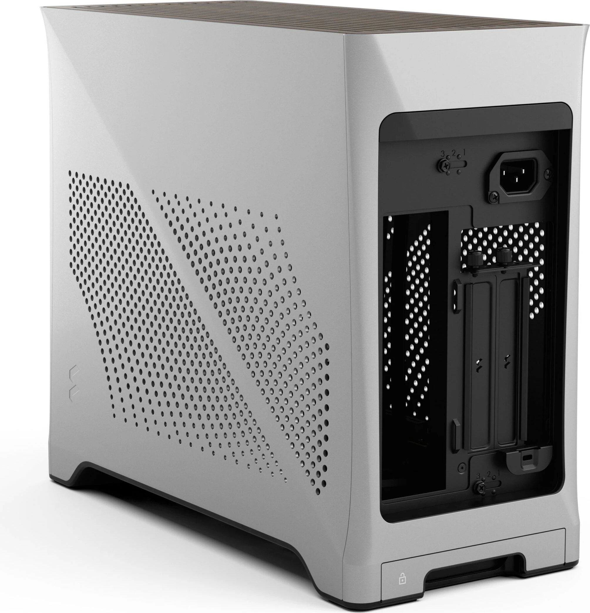 Kasë Fractal Design Era 2, Mini Tower, Silver