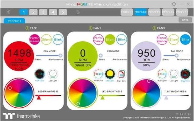 Set ventilatorë kompjuteri Thermaltake Riing 12 RGB TT Premium Edition, 3x120mm, RGB