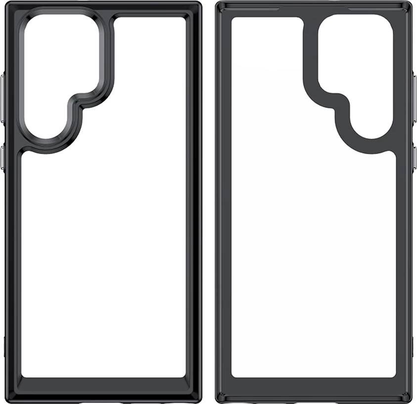 Mbështjellës Hurtel Outer Space Case për Samsung Galaxy S22 Ultra, i fortë me kornizë xheli, Kuq