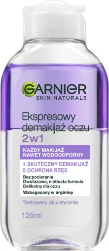 Heqës grimi për sy Garnier Skin Naturals 2-in-1 për femra, 125ml