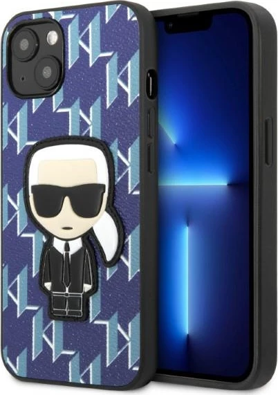 Mbështjellës Karl Lagerfeld Monogram Ikonik Patch për iPhone 13 mini, 5.4", kaltër