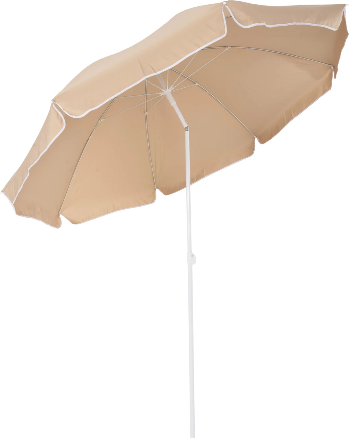 Çadër plazhi me 8 fije fiberglasi 2.00m FH6015.04 ngjyrë moka-shtyllë e bardhë