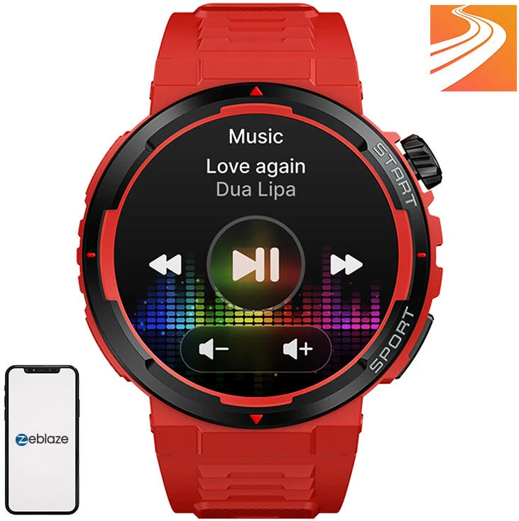 Smartwatch Zeblaze Ares 3 Plus, 1.43" AMOLED, i kuq