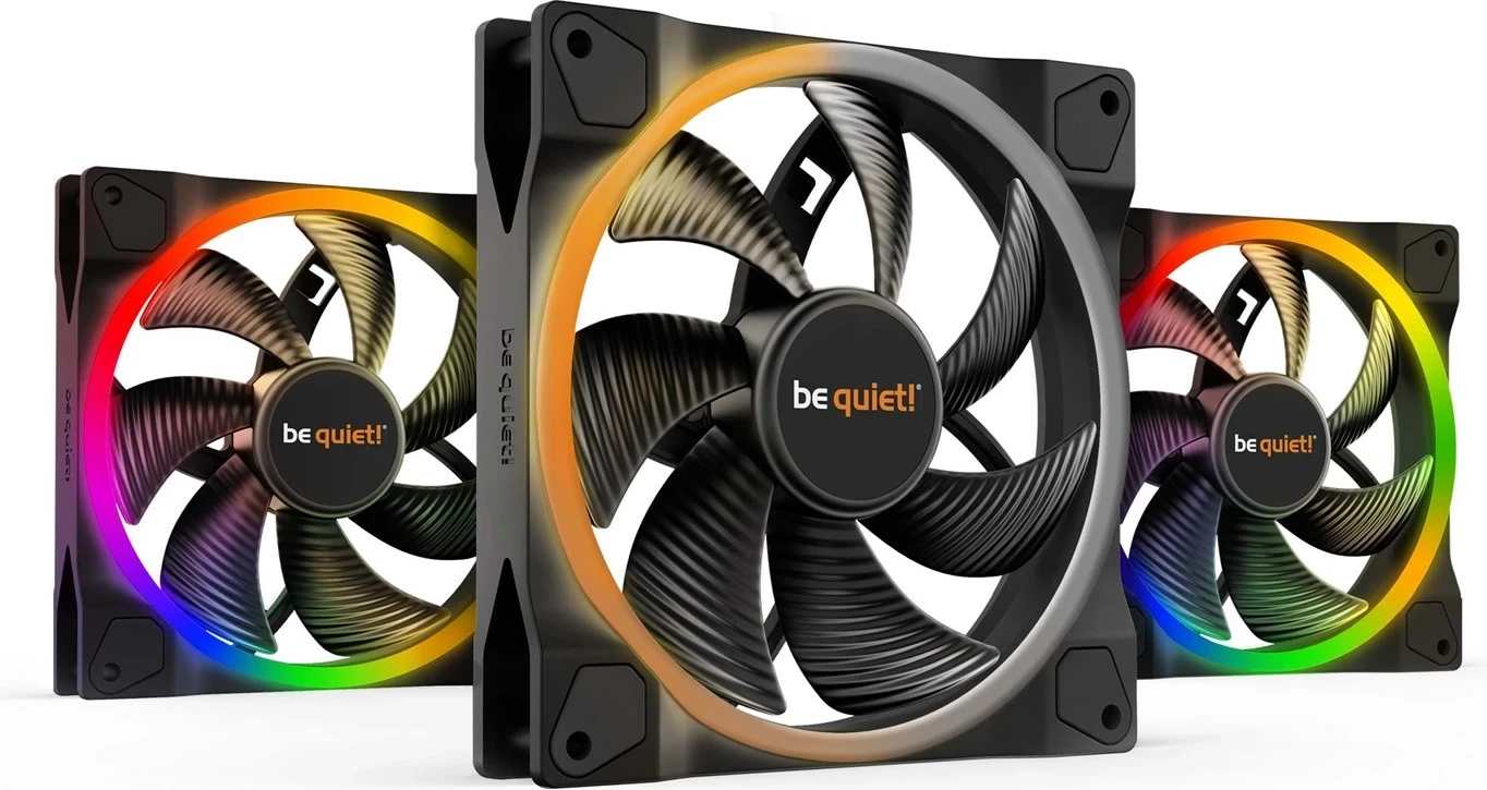 Ventilatorë BE QUIET! Light Wings 140mm ARGB PWM, 3 Pack, Zi