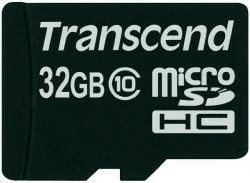 Kartelë memorie Transcend microSDHC 32GB Class 10, e zezë