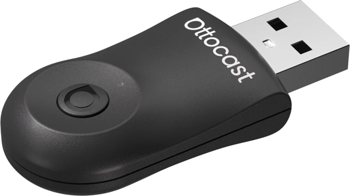 Adapter wireless për makinë Ottocast CA505-T MINI, CarPlay & Android Auto, i zi