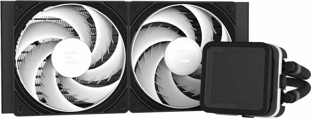 Ftohës procesori me lëng Zalman ALPHA2 DS A24, 240 mm, ARGB, me ekran LCD, i zi