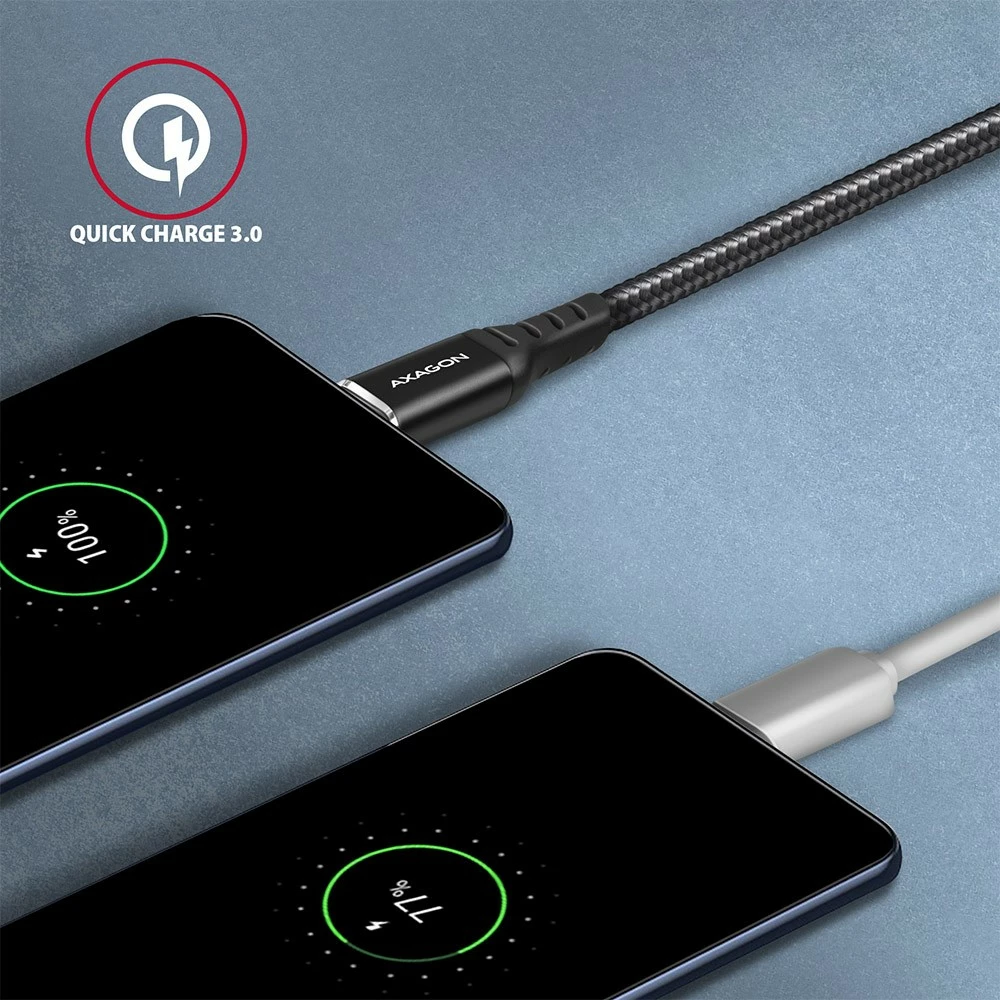 Kabllo AXAGON BUCM-AM15AB USB-C në USB-A, 1.5m, USB 2.0, 3A, e zezë