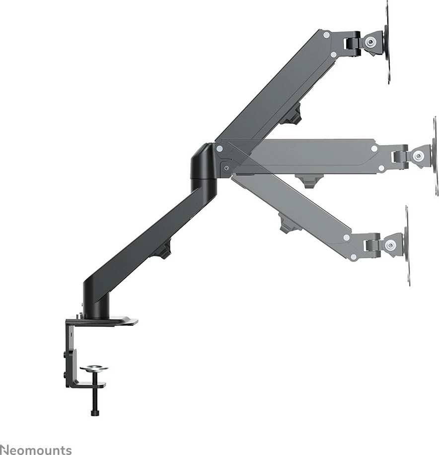 Krah monitori Neomounts DS70-700BL1, gas spring, 17-27 inç, clamp, i zi