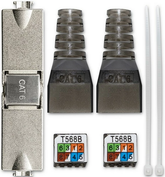 Konektor RJ-45 STP pa vegla Qoltec 54540, CAT6, për rrjet, i mbrojtur