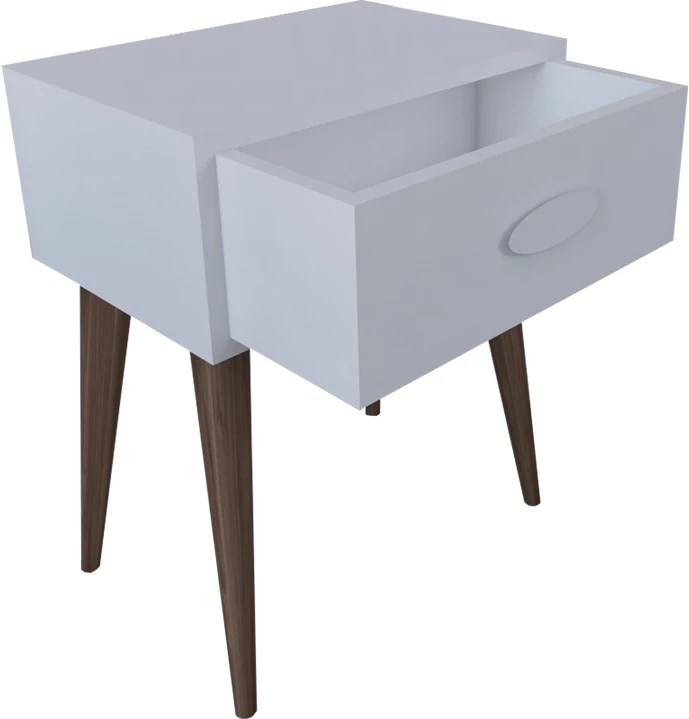 Komodin Laber melaminë e bardhë 45x30x57.5cm