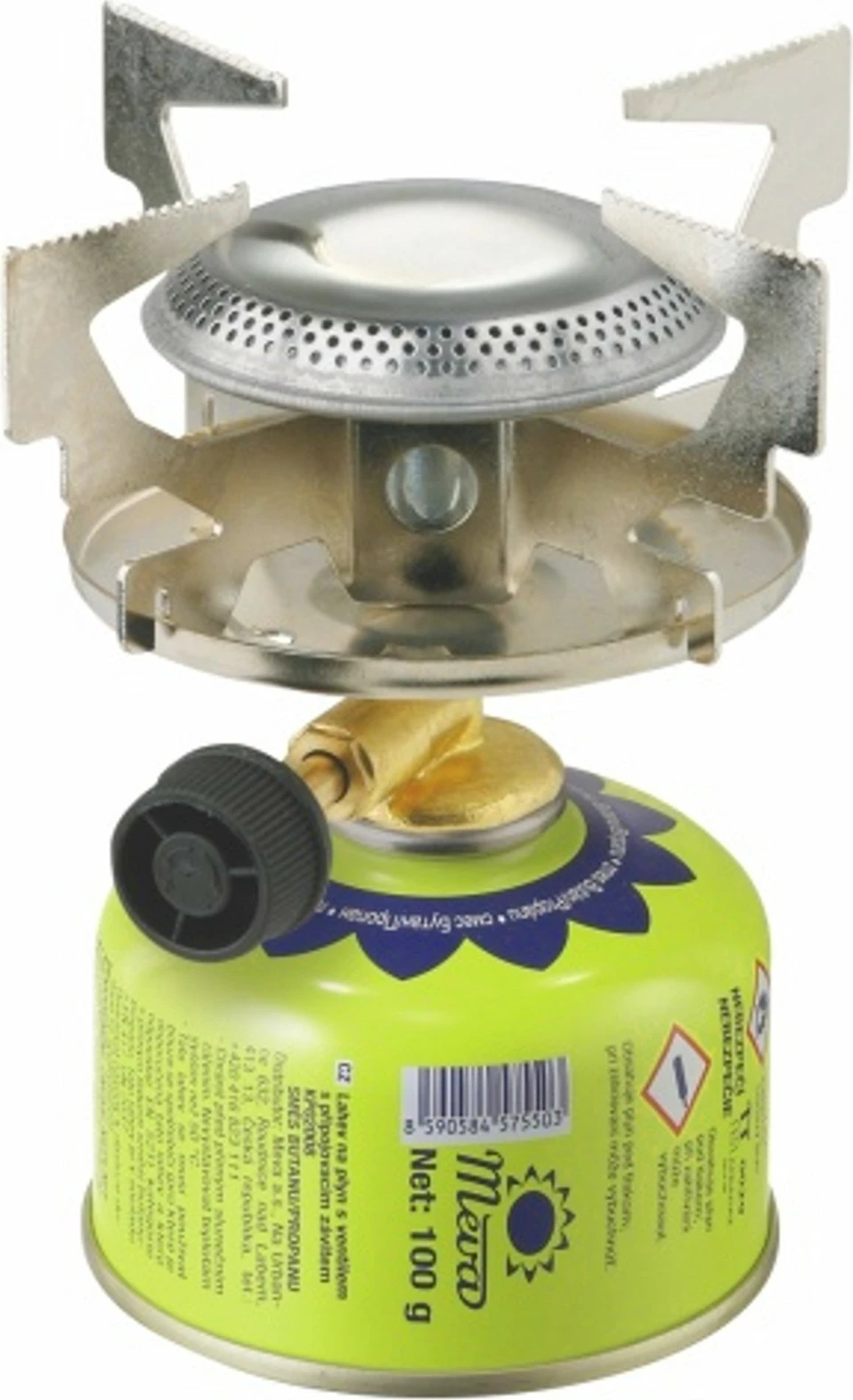 Sobë gazi turistike Meva ATOS KP06011, 1.8 kW, metal, argjend