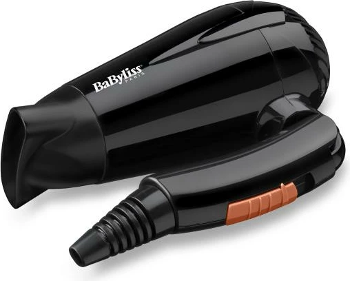 Tharëse flokësh udhëtimi, BaByliss Travel Dry 2000 5344E, kompakte, e zezë