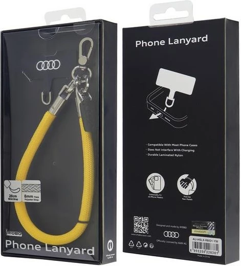 Litar për celular Audi Universal, 28cm x 8mm, Verdhë