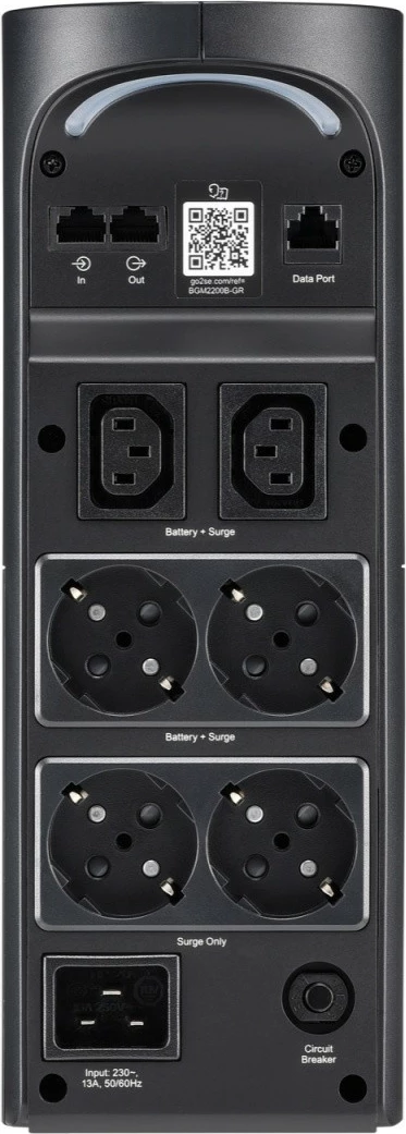 Kasë UPS APC Back-UPS Pro BGM2200B-GR, 2200VA/1320W, Tower, 230V, RGB, e zezë