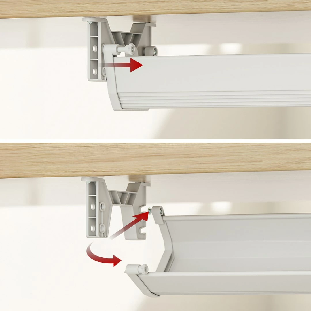 Organizues kabllosh Maclean MC-106 W, nën tavolinë, i bardhë