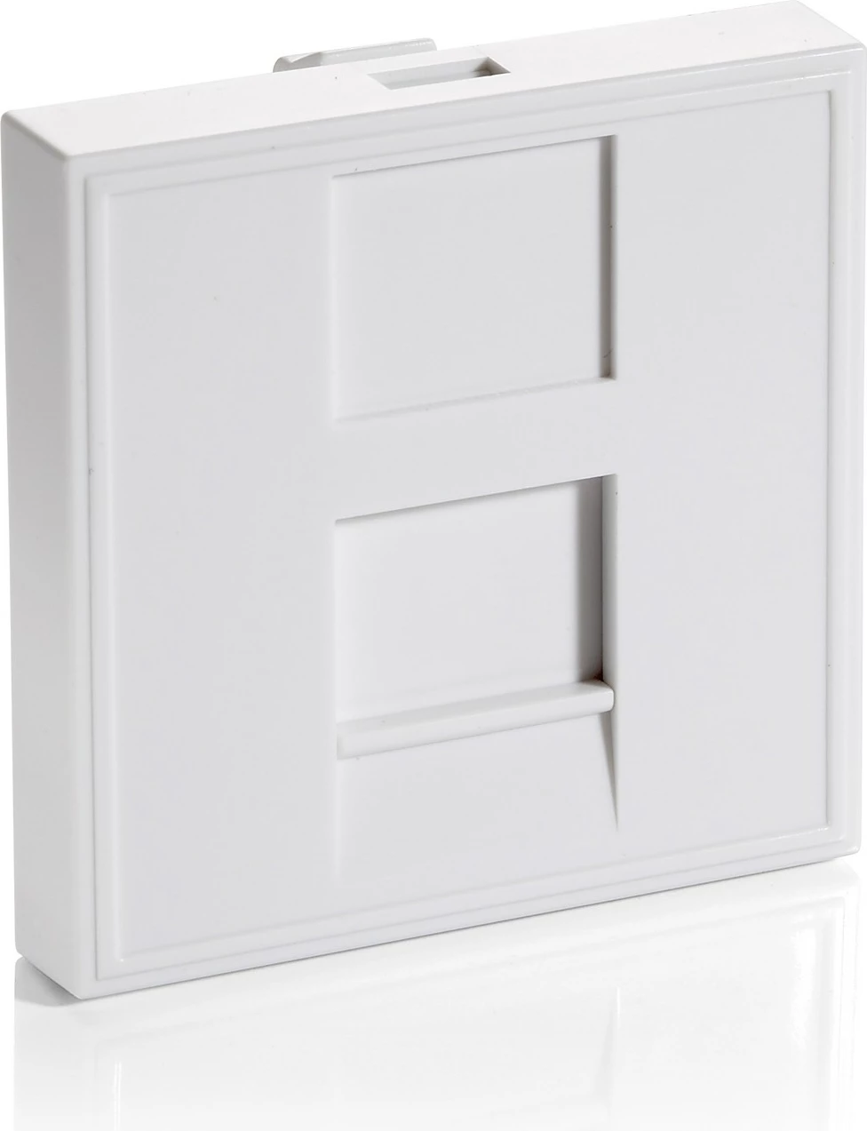 Insert modular francez Equip, 1-port, plastikë, 45x45mm, bardhë