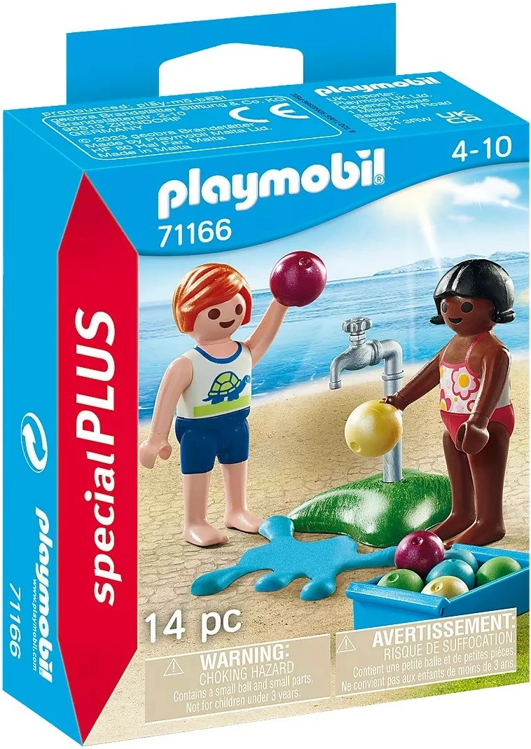 Set figurina Playmobil Special Plus 71166, fëmijë me balona uji, 14 pjesë