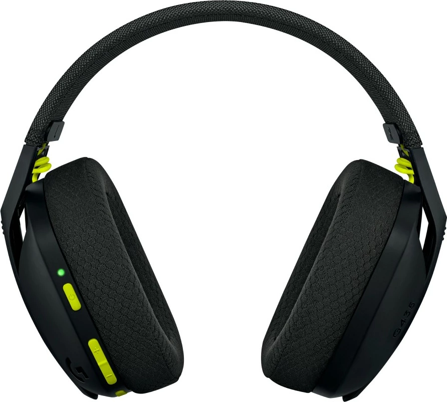 Kufje gaming Logitech G435 LIGHTSPEED, pa tela, e zezë dhe e verdhë neon