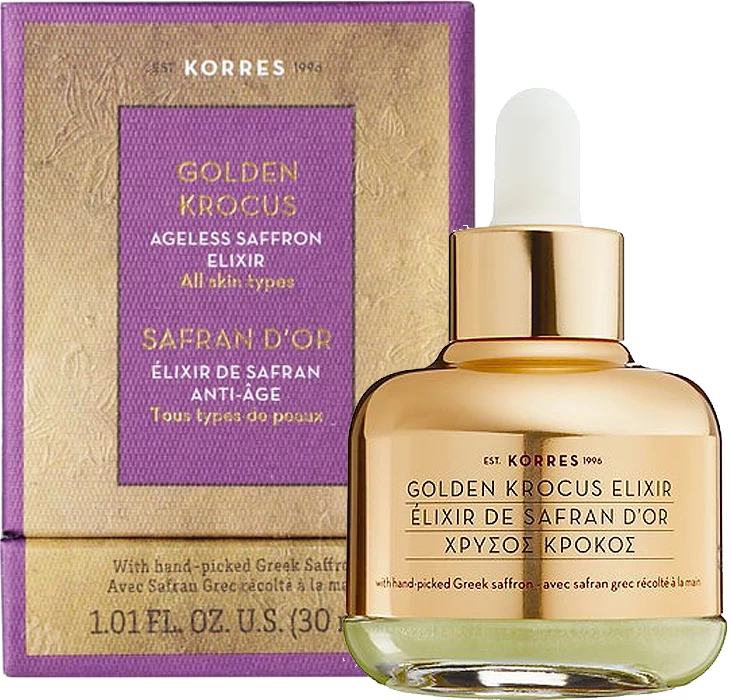 Eliksir bukurie për fytyrë Korres Golden Krocus Ageless Saffron Elixir për femra 30ml