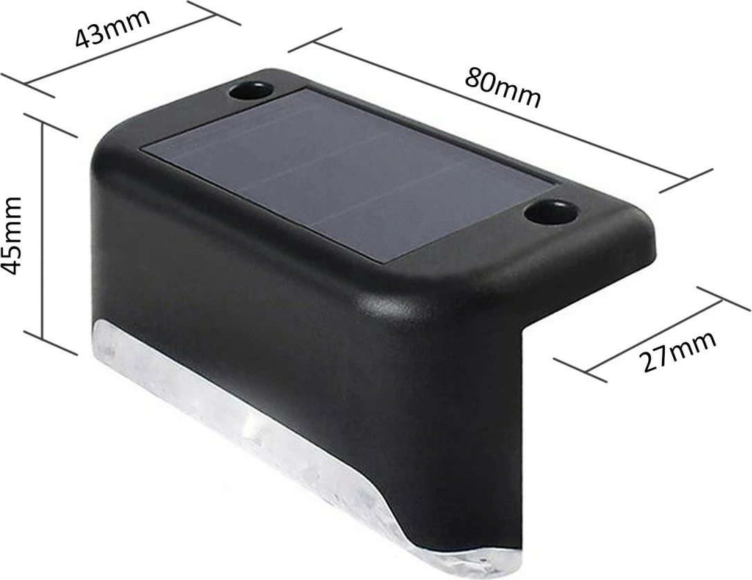 Llambë solare tarrace Maclean MCE319, LED, IP44, 4000K, me sensor errësire, e zezë