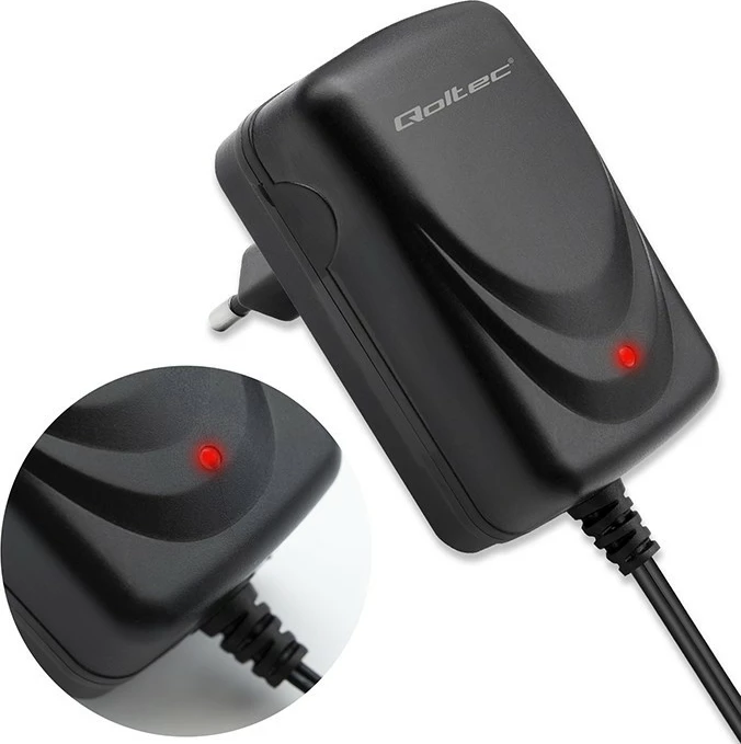 Karikues automatik baterie Qoltec 52425, 6V, 1A, LED, i zi