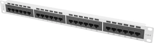 Patch panel LANBERG PPU6-1024-S, 24 port, 1U, gri