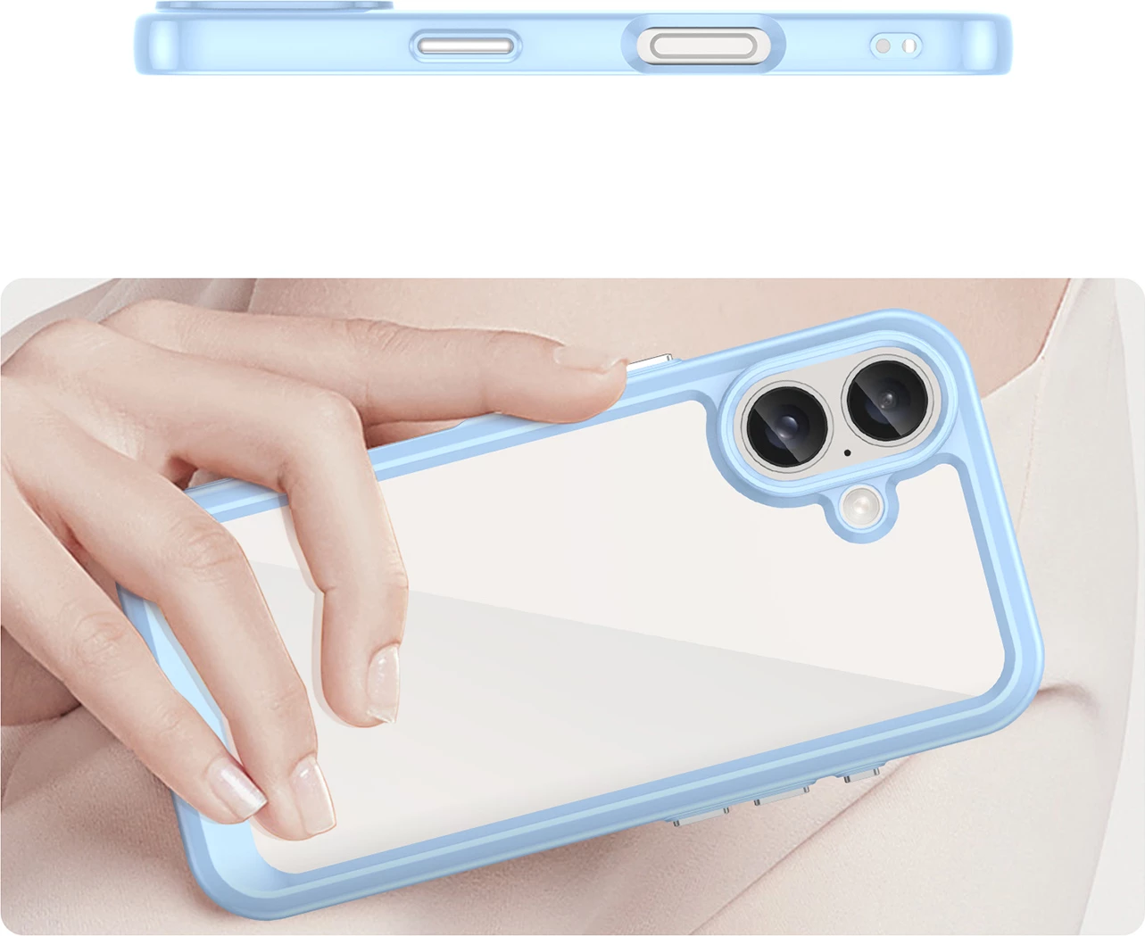 Mbështjellës Hurtel Outer Space Case për iPhone 16, TPU/PC, Kaltër