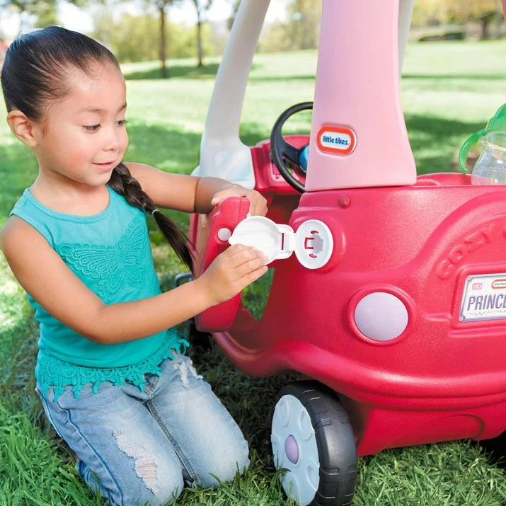 Makine lodër Little Tikes Cozy Coupe Princess, 4 rrota, Rozë/Bardhë