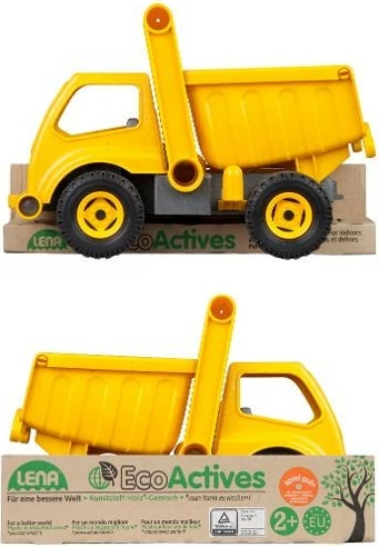 Kamion lodër Lena EcoActives Dump Truck 27 cm, Verdhë/Gri