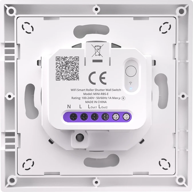 Kasë muri e mençur Sonoff MINI-RBS-E, për roleta, Matter, Wi-Fi, Bardhë