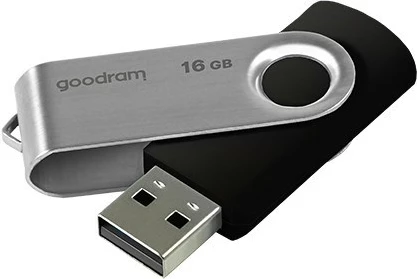 USB Goodram UTS2, 16 GB, e zezë/argjend