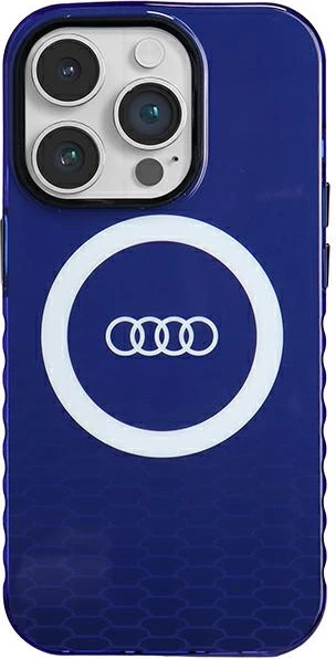 Mbështjellës Audi IML Big Logo MagSafe për iPhone 14 Pro, Blu