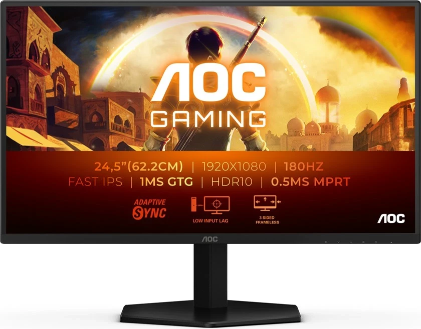 Monitor AOC G4 25G42E, 24.5", Full HD, 180 Hz, LED, i zi, i kuq